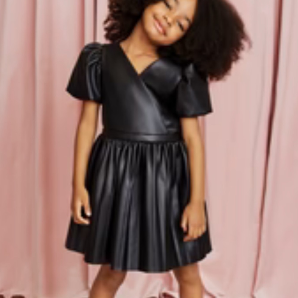 BCBG girls faux leather dress